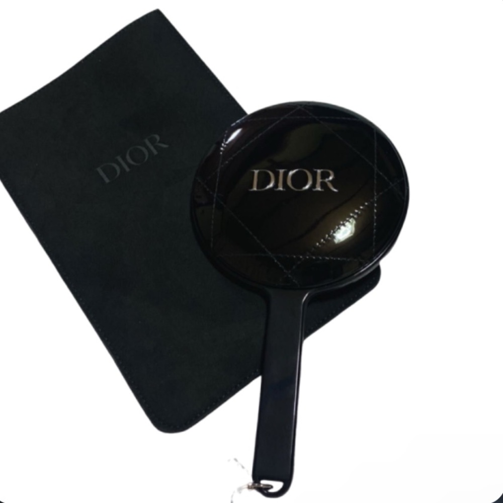 NWT Christian Dior Beauty Black Hand Mirror with Case 23 x 13cm NIB - Picture 4 of 15